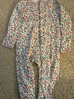 E=MC2 Magnetic Close Floral Print Sleeper, 0-3 Months